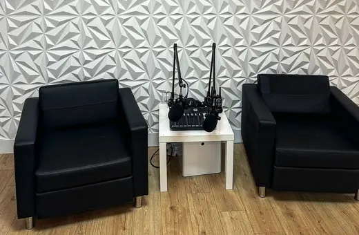 Custom 3D accent wall installed to add depth and texture to a living space